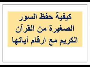 كيفية حفظ القرأن بأرقام الآيات إليك أسهل طريقة أهل السعودية Saudia10