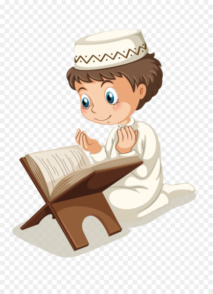 طفل يقرأ القرآن للتصميم